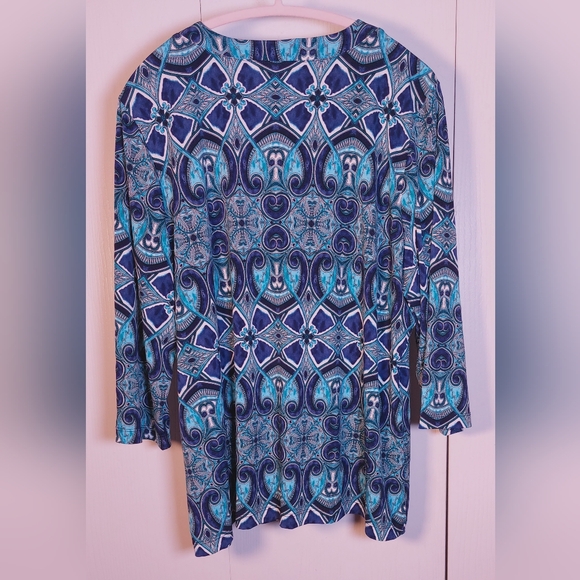 Easywear by Chico's Top Size 3 XL Single Button Closure Three Quarter Cardigan - Picture 2 of 11